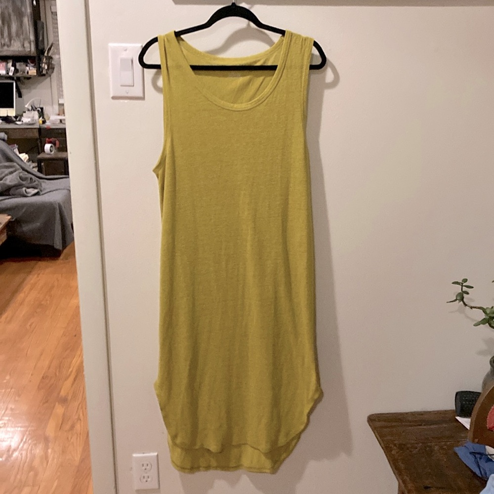 Aerie linen yellow dress